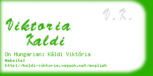 viktoria kaldi business card